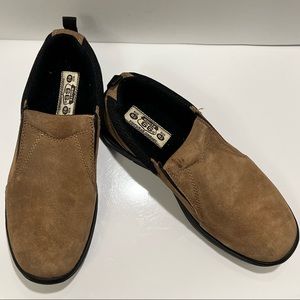 Route 66 Footwear Company Men's Slip-on Sneakers Size 8.5 Leather Tan - NWOT